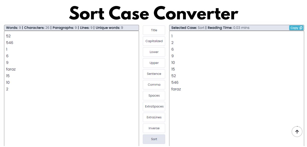 Sort Case Converter